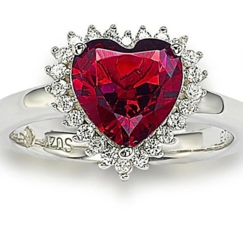 ❤▪️Suzy Levian ▪️ Sterling Silver Cubic Zirconia Engagement Ring Sz 7 - Picture 3 of 11